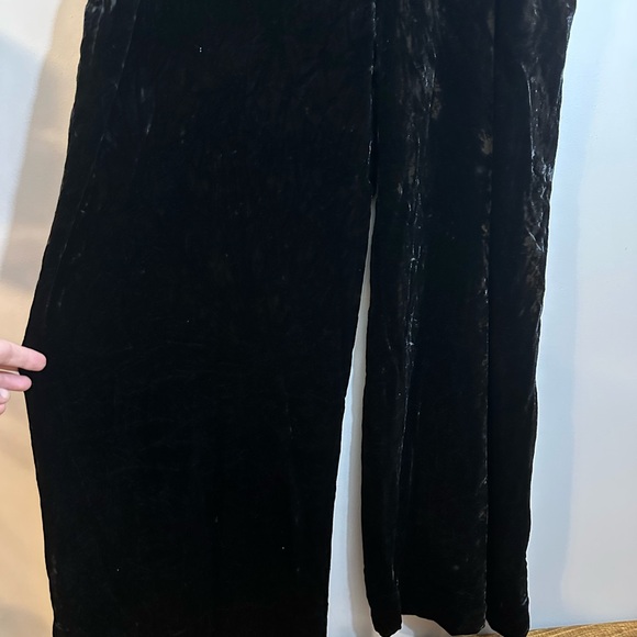 Faherty Stretch Silk Velvet Genevieve Pant - Black Size XL - Picture 6 of 12